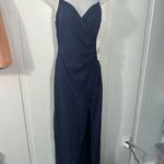 Emerald Sundae  Juniors' Blue High-Slit Spaghetti Strap Gown Size Medium NWT Photo 2