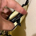 Romeo + Juliet Couture  Women's Size Large Yellow Black trim Lacy Dress NWT Photo 8