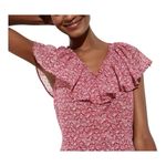 Loft  Floral Flounce Tie Back Maxi Dress Lined Flowy Lightweight Cottage Western Photo 1