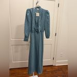 Favorite Daughter NWT The Joan Dress Blue Polka Dot Long Sleeve Sz X Small Photo 4