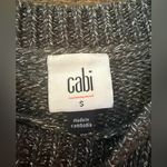 CAbi  Women’s Charcoal Grey Metallic PullOver Button Closure Poncho Sweater-S Photo 1