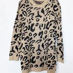 Amazon PRETTYGARDEN Crewneck Long Length Leopard Cheetah Print Sweater Small Photo 0