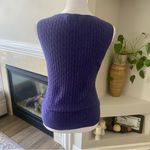 Banana Republic  Purple Cable Knit Wool-Blend Pullover Vest Size XS Photo 7