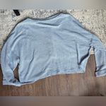 By Together  Light Blue Knit Cropped Boxy Henley Sweater M Photo 3