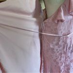 Lulus NWOT Exquisite Presence Blush Floral Jacquard High-Low Wrap Dress Photo 7