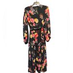 Hutch  Anthropologie Floral Long Sleeve Asymmetrical Wrap Maxi Dress Medium M EUC Photo 3
