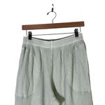 Aerie Waffle Knit Wide Leg Sweatpants Womens M Green Cozy Cool Girl Lounge Photo 2