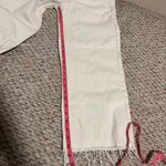 ZARA The Grunge Pant Jeans White Loose Barrel Raw Hem White- Size 26 (4) Photo 8