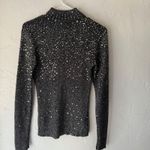 Dressbarn Collection Y2k Sequin Top Size Small Swifty Mock Neck Sparkly Party‎ Gray Photo 7