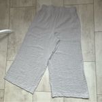 Adrianna Papell  Light Gray Rayon Crinkle Wide Leg Pull-On Pants size M Photo 6
