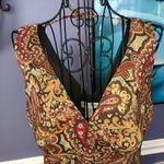 Alyn Paige multi print brown sleeveless maxi dress size 9 Photo 3