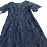 Anthropologie Navy Blue Shift Dress Crew Neck Triangle Hem Size 0 Women's NWT Photo 9