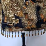 Vintage Y2K MSK Metallic Womens Top Sz 8 Beads Tassel Hem Boho Glam Gold Wrap Photo 12