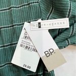 BP  Split‎ Neck Ribbed Short Sleeve Crop Top in Green Trekking Bella Stripe Photo 7