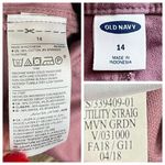 Old Navy Pants Utility Straight Leg Raw Hem Cargo Casual Pink Women’s 14 Plus Photo 8
