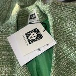 Anne Klein NWT Tweed Open Front Blazer Jacket In Citrus Green Multi XL Photo 4