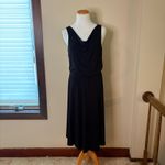 Anthropologie Maeve  Black Sleeveless Cowl‎ Neck Midi Flowy Dress - Medium Photo 3