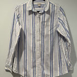LL Bean Oxford Shirt Womens Small Striped Button Down Preppy Coastal 100% Cotton Photo 0