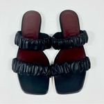 Staud Maya Ruched Slide Sandals Black EU 40 NEW Leather Double Strap Logo Size 9.5 Photo 10