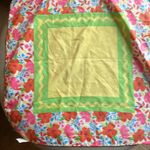 Floral Scarf with Yellow and Green Center Photo 2