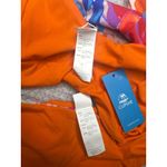 Cupshe ‎ Bikini Swimsuit Set Floral Print Orange Lace Up Back Womens Small S Photo 6