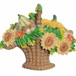 SUNFLOWER PUMPKIN ACORN BASKET Fall Harvest Season Theme Brooch Pin Photo 0