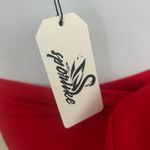 Sporlike High Waisted Ruffle Tie Red Adjustable Two Photo 10