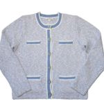 J.Crew NWT Marled Sweater Lady Jacket in Lilac Seascape White Cardigan M Photo 0