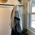 A New Day LOFT Gray Wool Blend Colorblock Soft Oversized Poncho Sweater NEW Size XS/S Photo 3