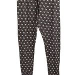 Pink Victorias Secret Dog Logo Printed Comfy Lounge Jogger Small Gray Black AOP Photo 0