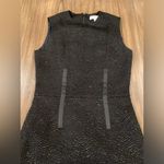 Carven black asymmetrical jaquered black sleeveless Shift Cocktail mini Dress 34 Size 4 Photo 4