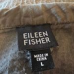 Eileen Fisher Open Front Top Jacket Layering Piece Silk Crinkle Texture Large Photo 1