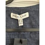 Shona joy NWT  Navy Woven Linen Wrap Dress, MiniLength Size 6 Photo 5