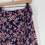 Draper James RSVP Wrap Skirt Womens Medium Blue Pink Floral Lined Ruffle Hem Photo 1
