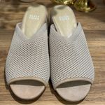 Eileen Fisher 8.5 Beige Fave Dress Sandal Stretch Block Heel Slip On Comfort Photo 0