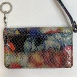 Hobo International Wristlet Key ID Holder Fold Over Snap Snakeskin Embossed Photo 4