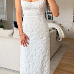 Here Comes the Sun Cupid Tied Shoulder Embellished Midi Dress White Photo 0