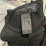 August Silk Cute vintage 90’s Black silk short sleeve sweater baby scalloped collar sleeves Photo 9