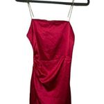 ZARA NWT Effect Satin Hot Pink Mini Cocktail Dress With Jewel Straps SZ Small Photo 0