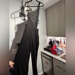 NBD Revolve  Black Cut Out Flared Jumpsuit Photo 7