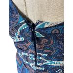 Intermix  Mury 100% Silk Paisley Print Tiered Maxi Dress in Blue Boho Size Small Photo 7