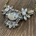 Brass Chain Necklace with Large Rhinestone Statement Detail Photo 1