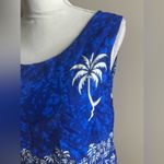 Vintage hibiscus collection Hawaii sleeveless top small Blue Photo 5
