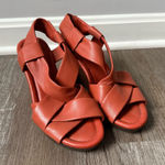 Cole Haan X Nike Air Heels Pumps Strappy Sandals Funky Retro Orange Coral Size 7 Photo 0