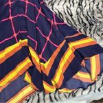 Anthropologie Navy and Pink Checkered Midi Dress Photo 1