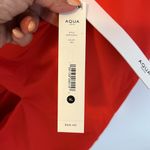 AQUA One Shoulder Cut Out One Piece Swimsuit Red Photo 3