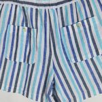 Liz Claiborne Blue Striped Linen Shorts NWOT Size XXL Preppy Striped Shorts Photo 4