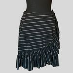 Anthropologie New  New Moon River Wrap Around Pin Striped Skirt - Size Large Photo 6