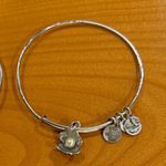 ALEX AND ANI Bangle Bracelets Set of 4 Cupcake Pearl Butterfly Birds Silver Tone Photo 2