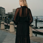 Black Commense Black Commense Ruffled Chiffon Semi Photo 1